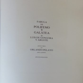 PELAYO, Orlando_Fábula de Polifemo y Galatea