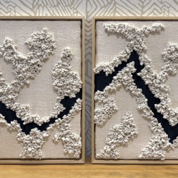 PINTOR, Ana_Relieve textil en marco, azul.3